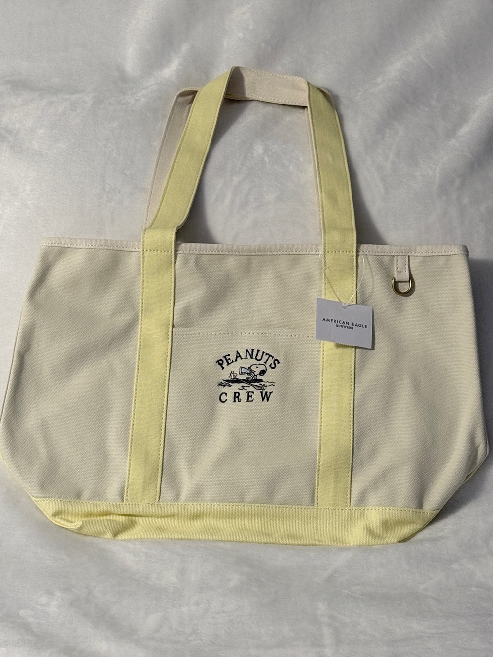 American Eagle Outfitters Peanuts Snoopy and Woodstock Crew Canvas Tote